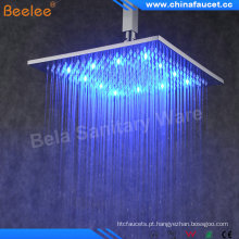 Beelee 8 &quot;latão quadrado chuvas chuva LED cabeça de chuveiro